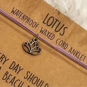 New Lotus Ankle Bracelet Beach Silver Charm Anklet Gift Boutique Jewelry